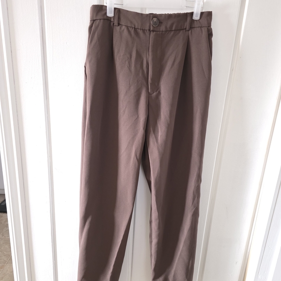 Men's Brown Casual Trousers - Picture 2 of 3